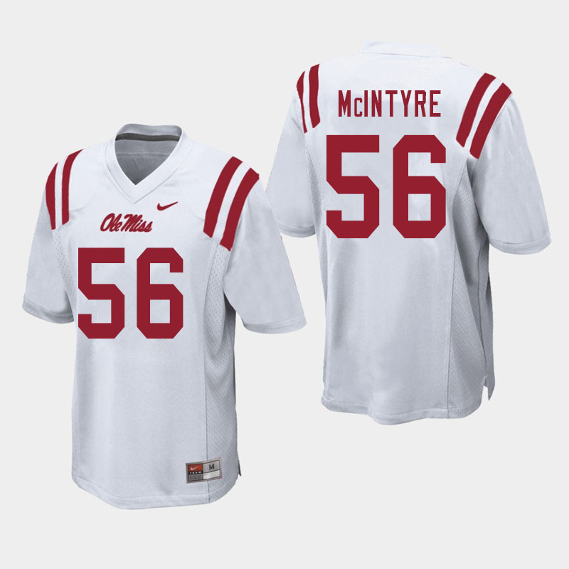 Men #56 Reece McIntyre Ole Miss Rebels College Football Jerseys Sale-White